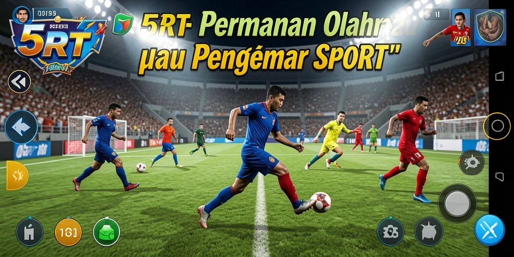 Tampilan gameplay yang dinamis dan penuh aksi dari 5RT.
