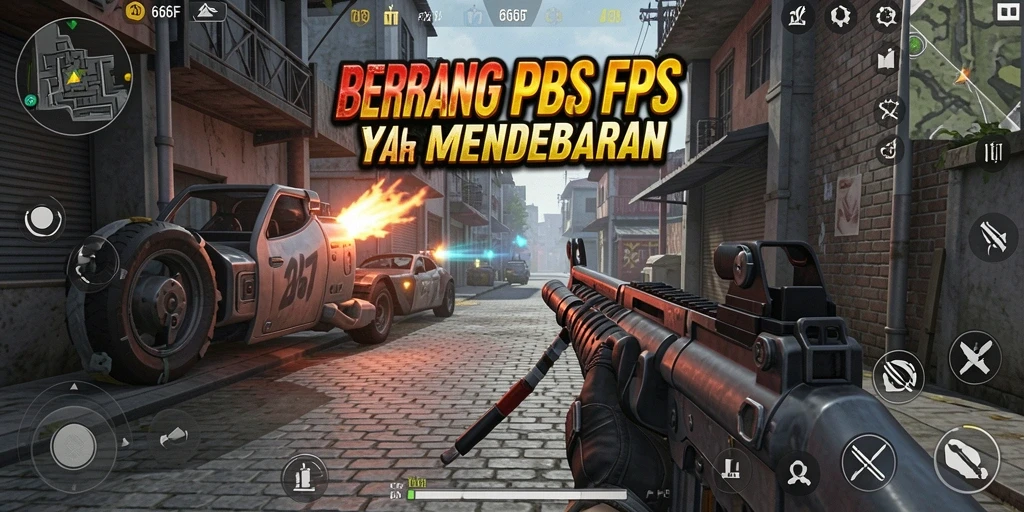 Tangkapan layar menunjukkan aksi mendebarkan dalam gameplay FPS.