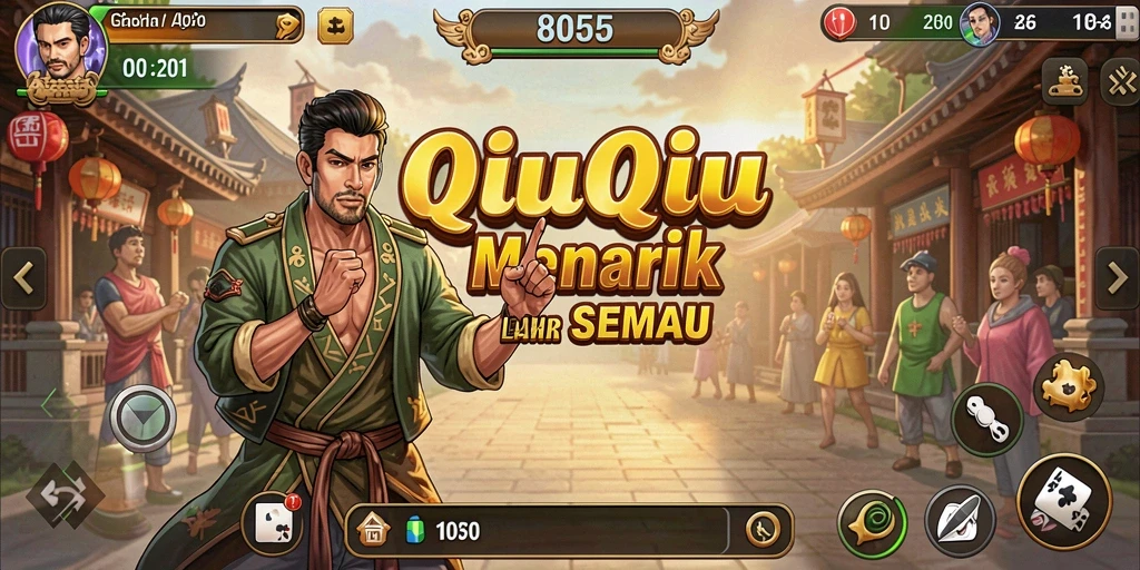 Screenshot gameplay QiuQiu yang seru dan kompetitif di 8055.