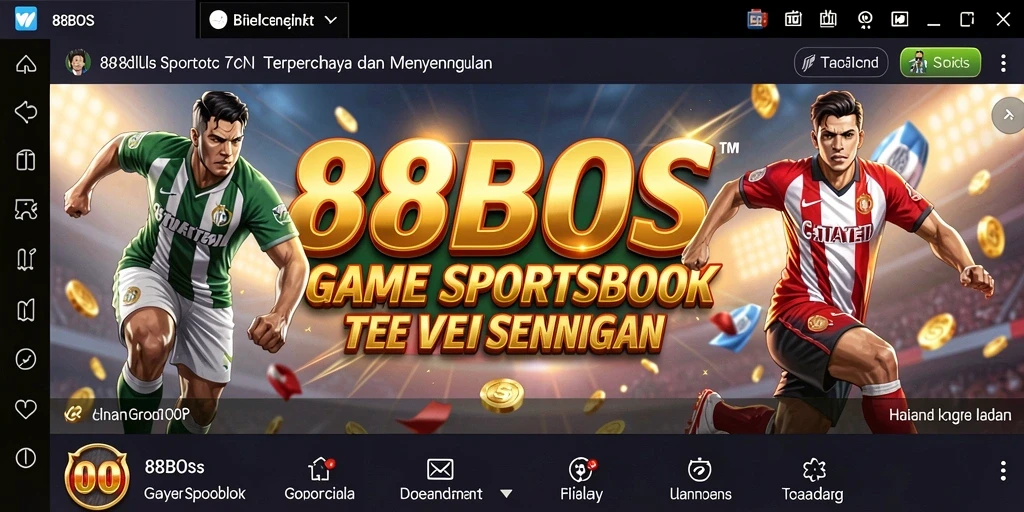 Tampilan utama aplikasi 88BOS dengan opsi taruhan olahraga.