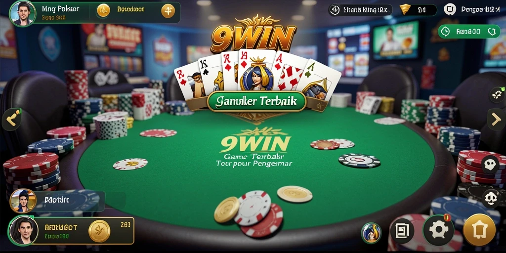 Tampilan gameplay Poker yang mendebarkan di 9WIN.