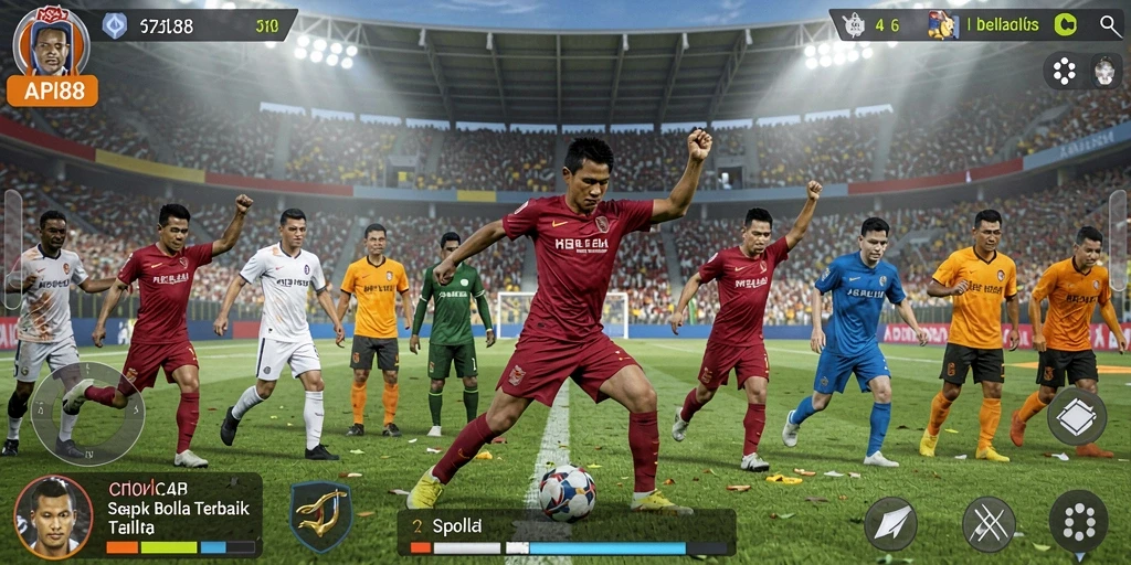 Tampilan menarik dari gameplay API88 yang menampilkan aksi sepak bola seru.