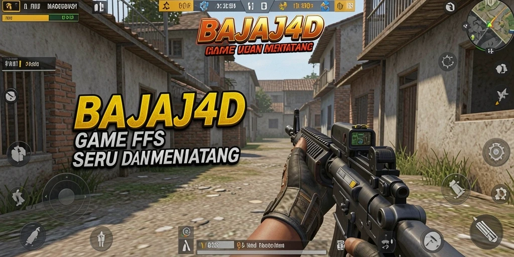Screenshot menampilkan aksi intens dalam gameplay FPS BAJAJ4D.