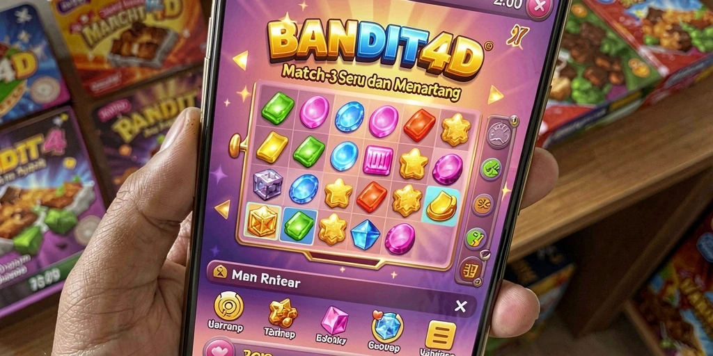 Tampilan gameplay BANDIT4D yang menarik dan penuh warna.
