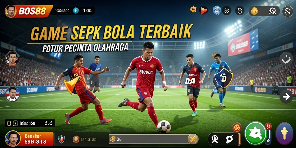 Tampilan gameplay BOS88 yang mendebarkan saat mencetak gol.