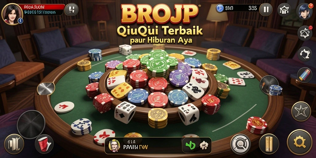 Tampilan menarik dari gameplay QiuQiu BROJP yang seru.