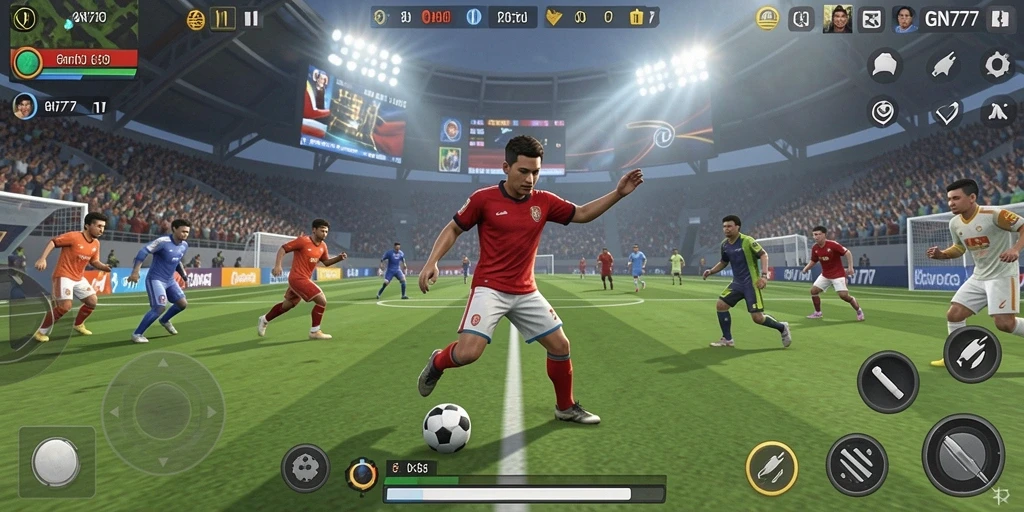 Tampilan gameplay GN777 dengan banyak aksi olahraga yang mendebarkan.