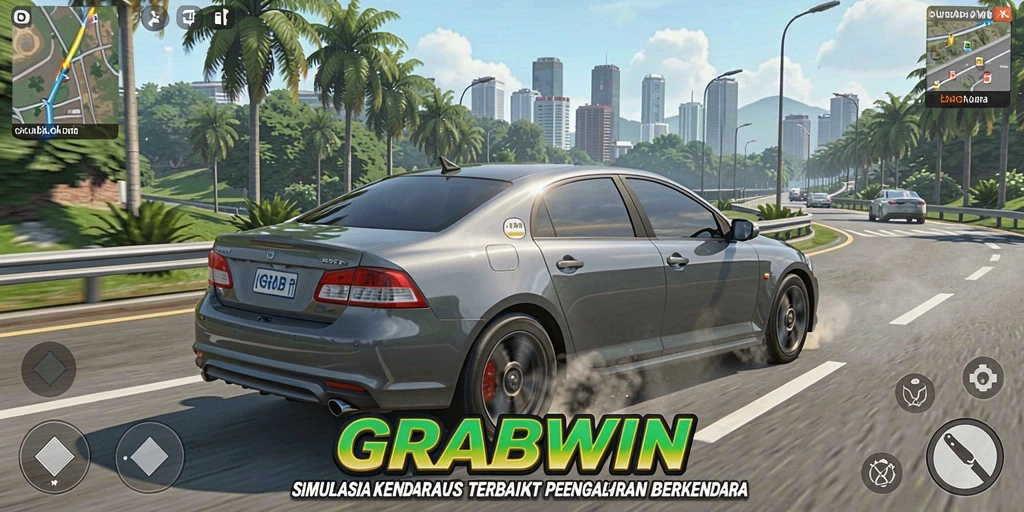 Screenshot utama menampilkan gameplay GRABWIN yang menakjubkan.