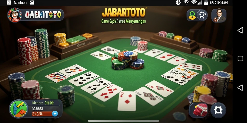 Tampilan gameplay JABARTOTO dengan suasana Gaple yang menyenangkan.