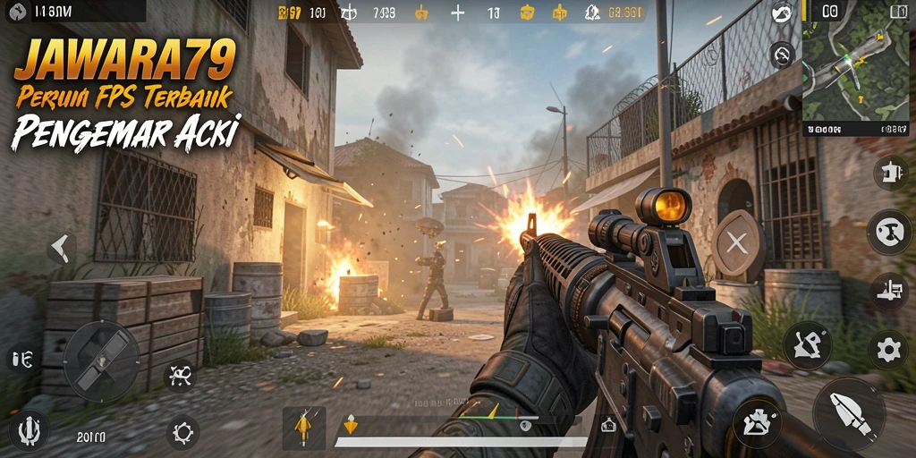 Screenshot gameplay JAWARA79 yang menampilkan aksi tembak-menembak yang seru.