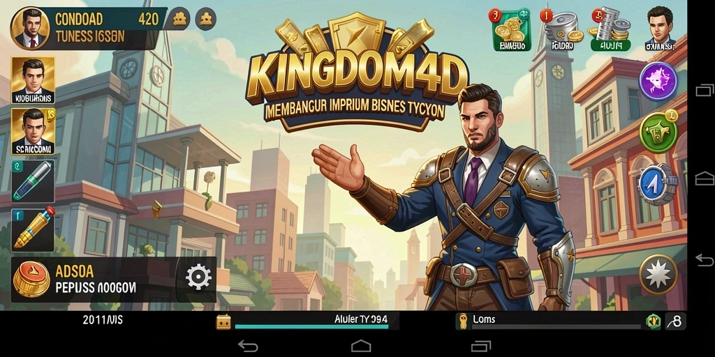 Tampilan aksi strategi dan pembangunan kerajaan di KINGDOM4D.