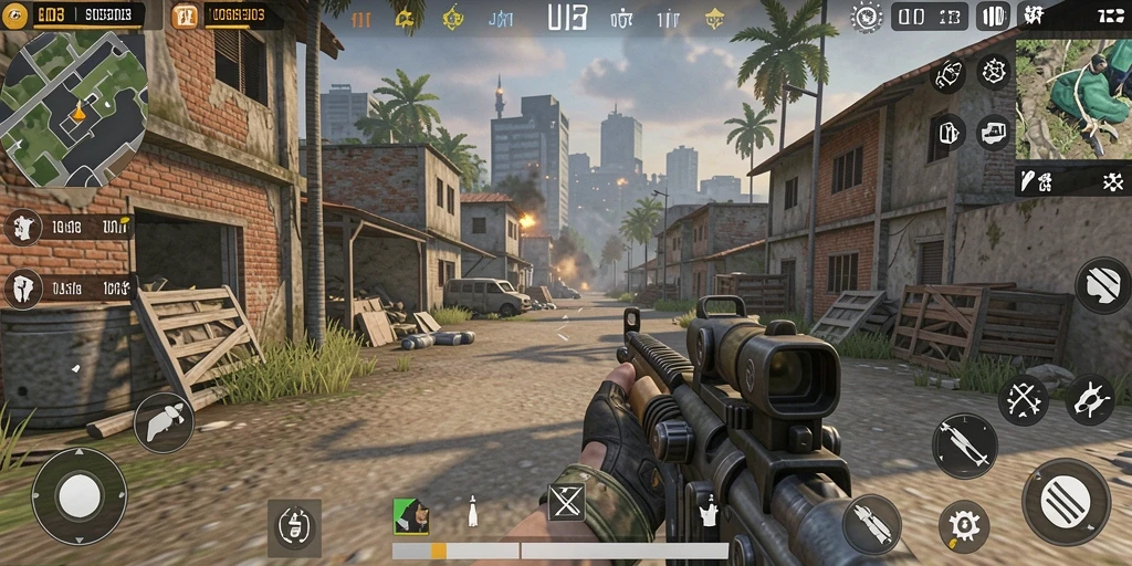 Tampilan gameplay menarik dari LOS303 dalam pertempuran TPS.