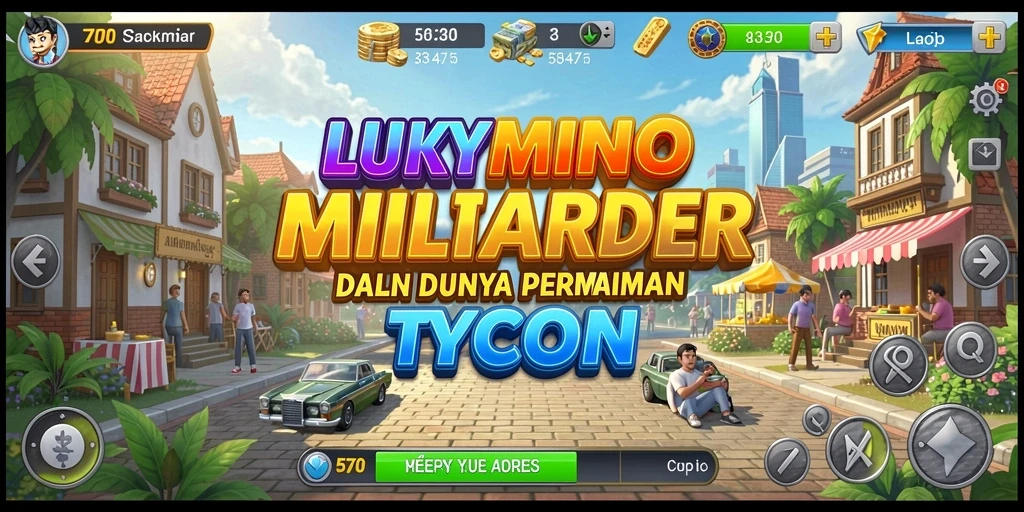 Screenshot gameplay LUKYMINO menampilkan aktivitas manajerial yang seru.