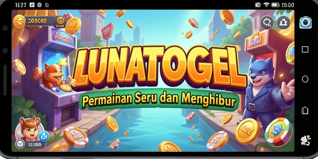 Tampilan seru gameplay LUNATOGEL yang penuh warna dan tantangan.