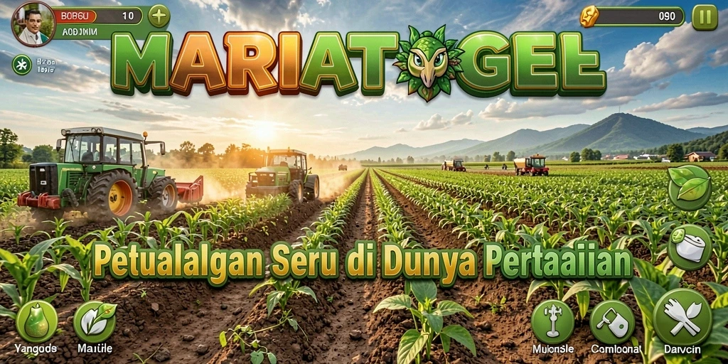 Screenshot gameplay MARIATOGEL menampilkan aktivitas bertani yang seru.