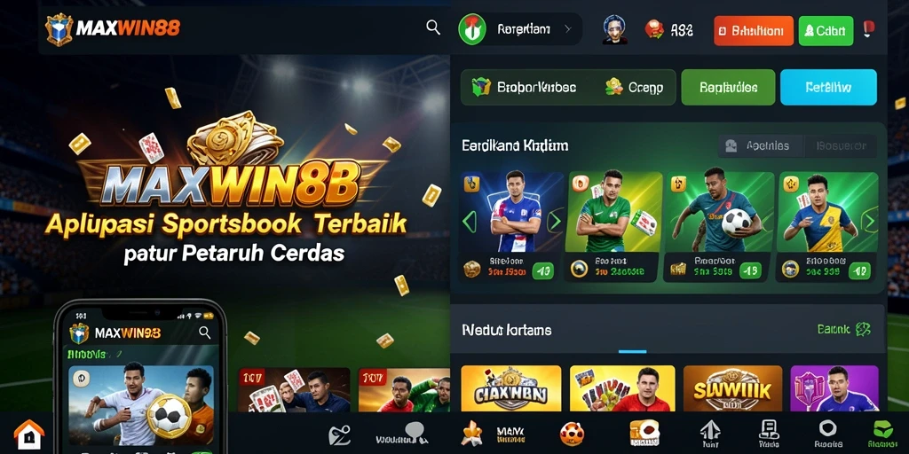 Tampilan gameplay menarik dari aplikasi Sportsbook MAXWIN88.