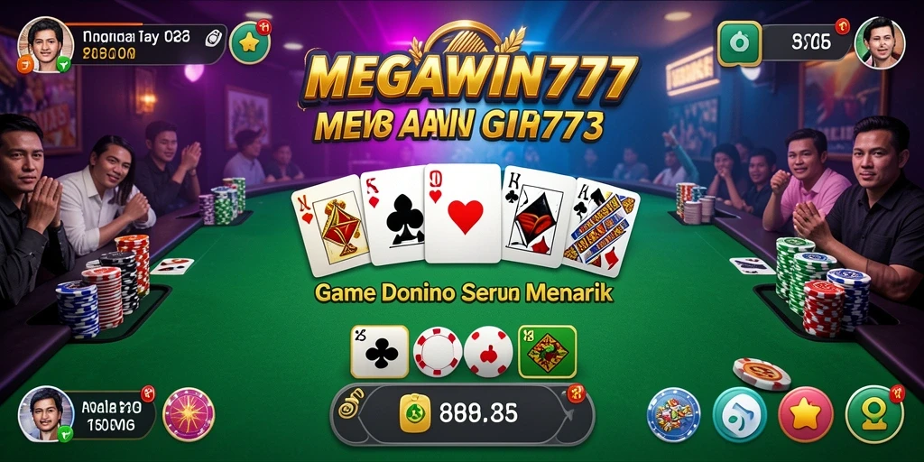 Tampilan gameplay seru dari MEGAWIN777 saat bermain domino.