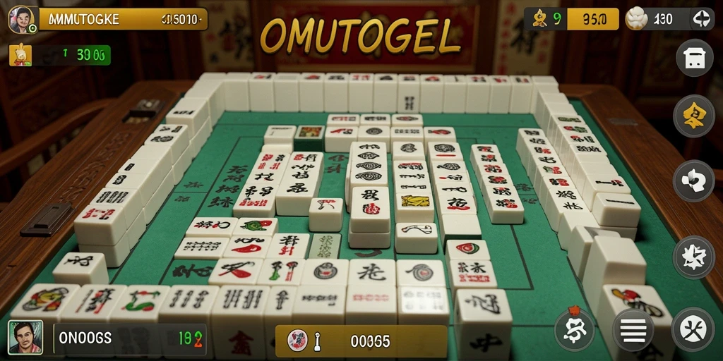 Screenshot gameplay OMUTOGEL yang menunjukkan keindahan dan keseruan permainan Mahjong.