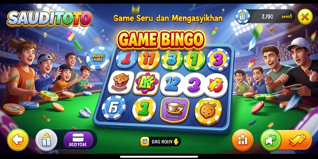 Tampilan gameplay SAUDITOTO yang menarik saat bermain Bingo.