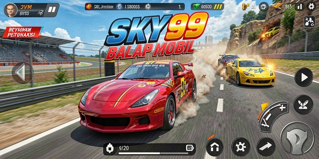 Gameplay seru balapan mobil di SKY99