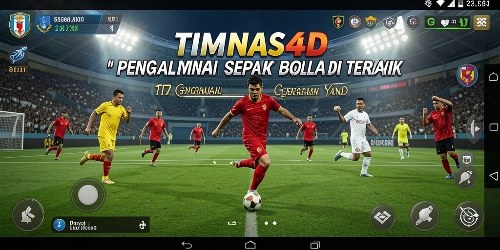 Tampilan menakjubkan dari gameplay TIMNAS4D dalam aksi sepak bola.