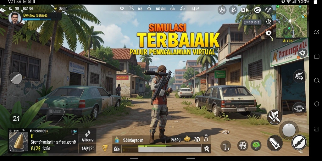 Tangkapan layar utama V21 menampilkan gameplay simulasi yang mendalam.