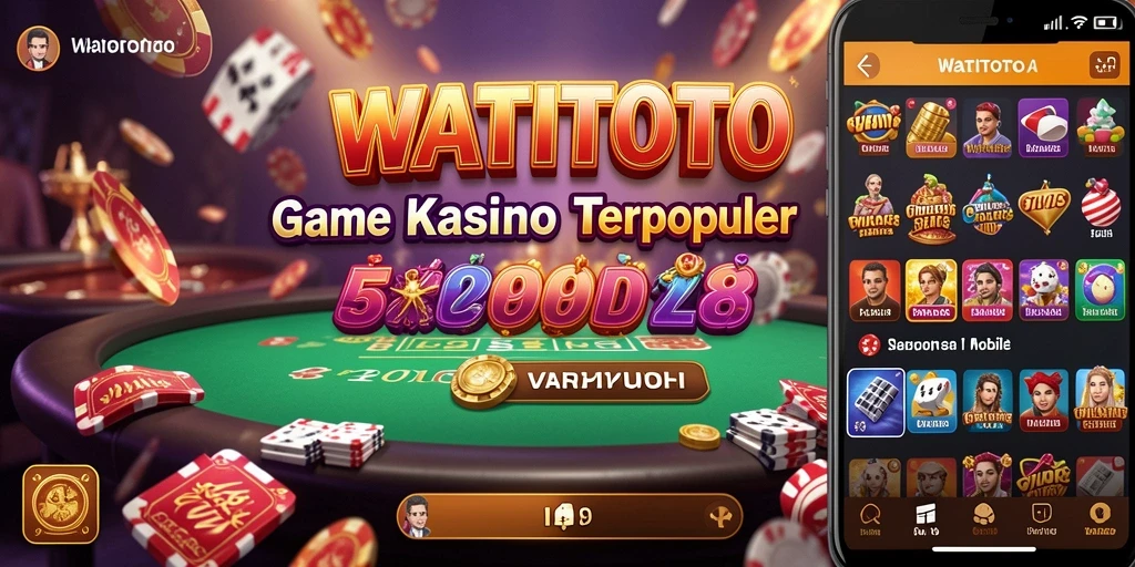 Tampilan menarik gameplay WATITOTO dengan beragam permainan Kasino.